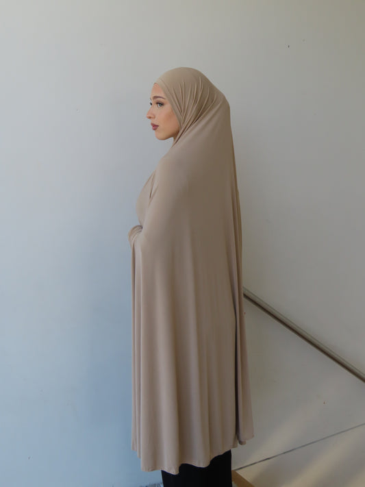 Sleeved Jilbab - Beige