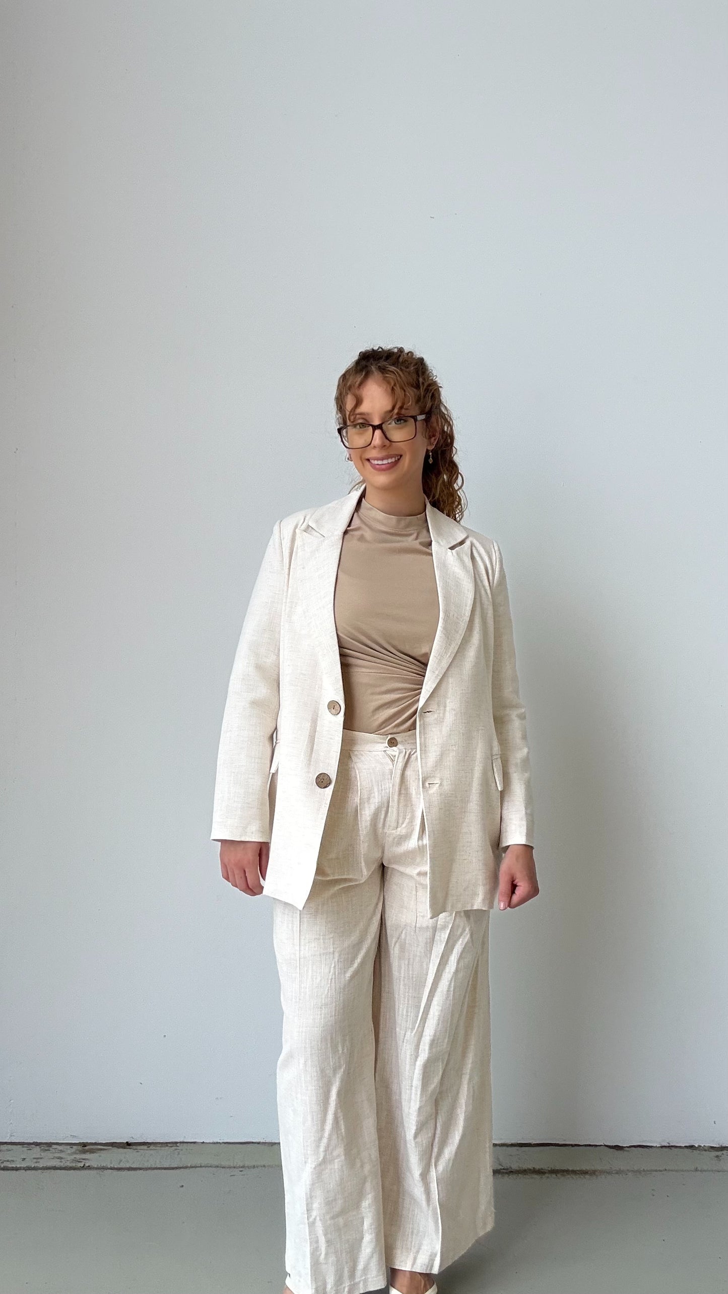 Haley Linen Blazer Set