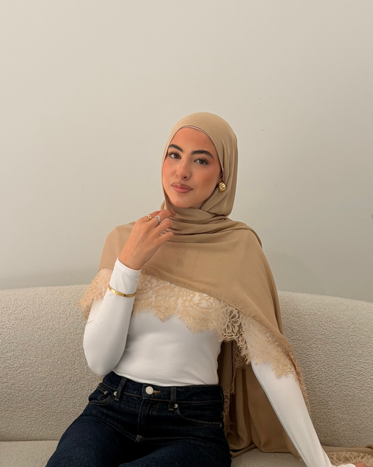 Beige Lace Modal
