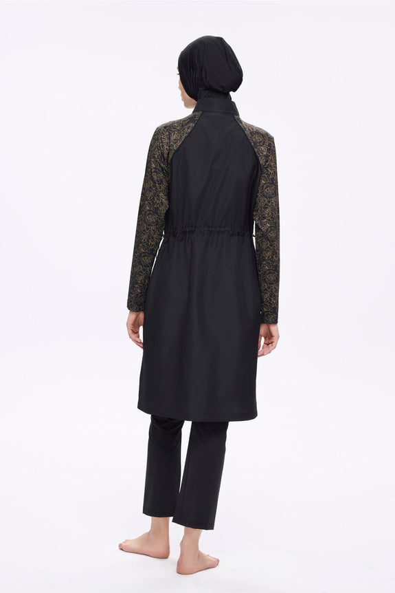 Gold Floral Swim Set