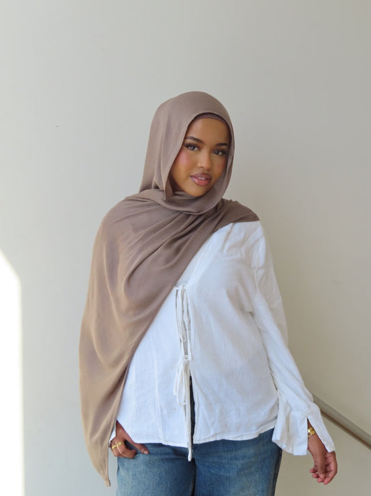 Cotton Shawl - Taupe