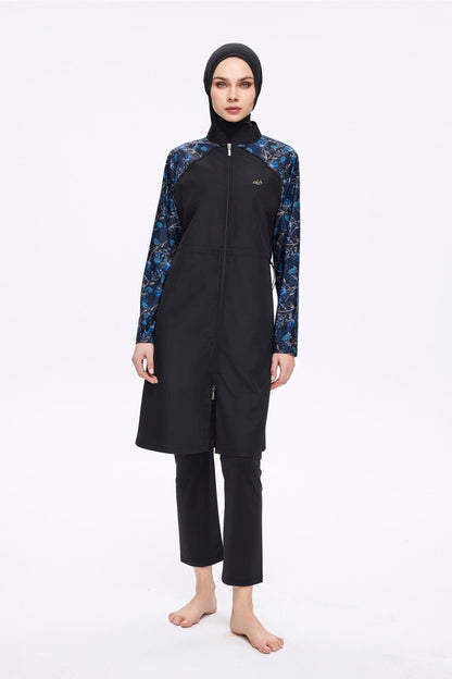 Blue Floral Swim Set