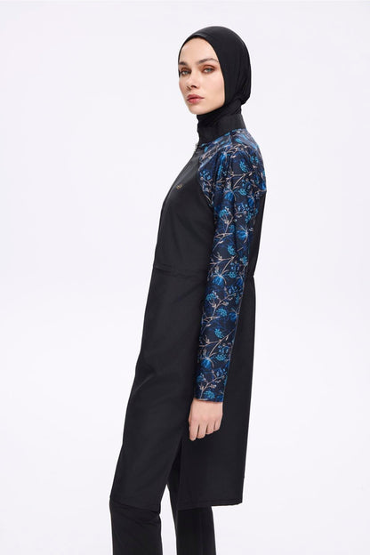 Blue Floral Swim Set