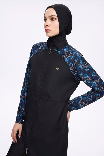 Blue Floral Swim Set