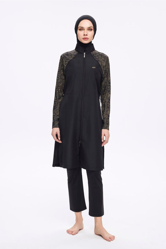 Gold Floral Swim Set