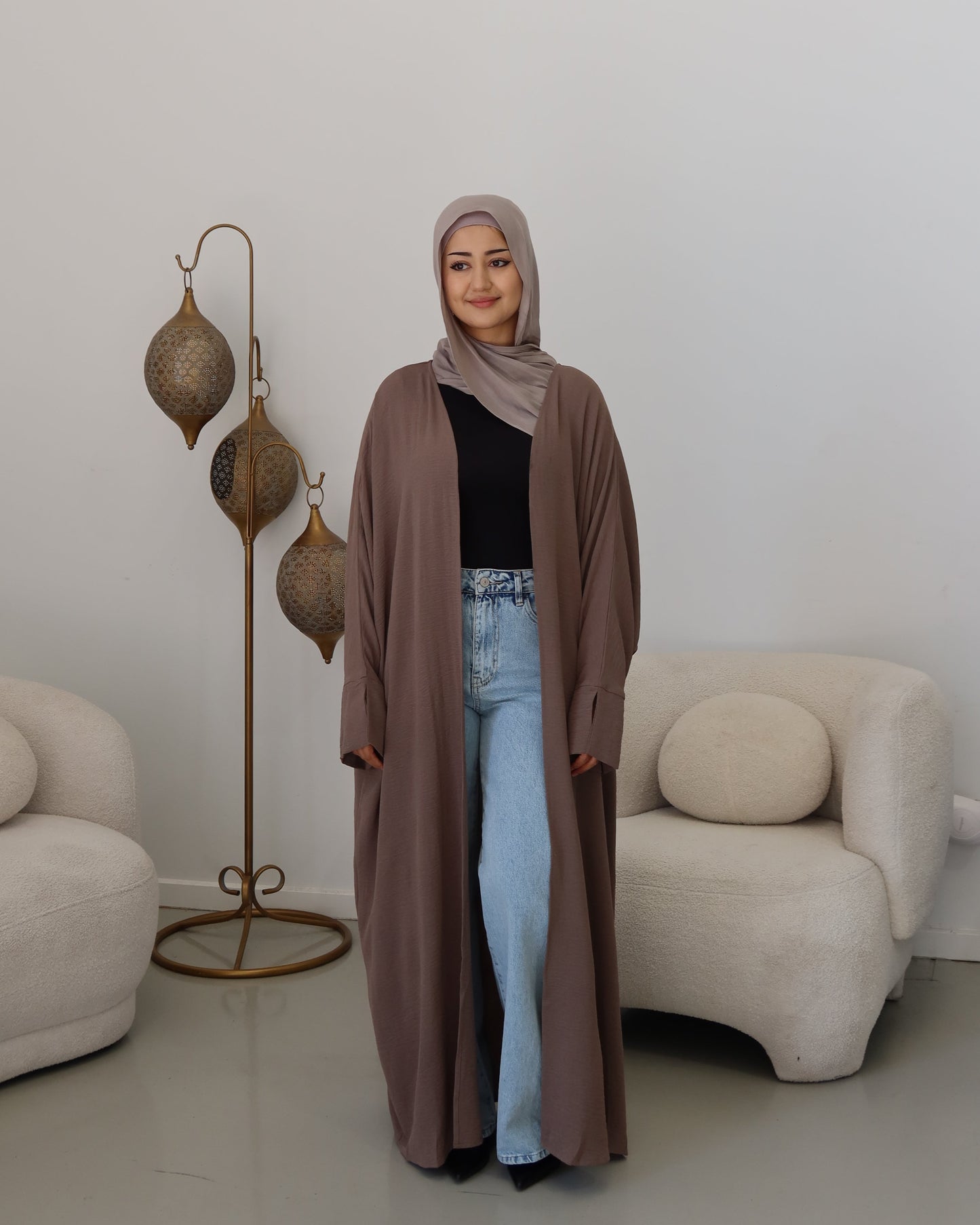 Nila Batwing Open Abaya