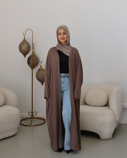 Nila Batwing Open Abaya