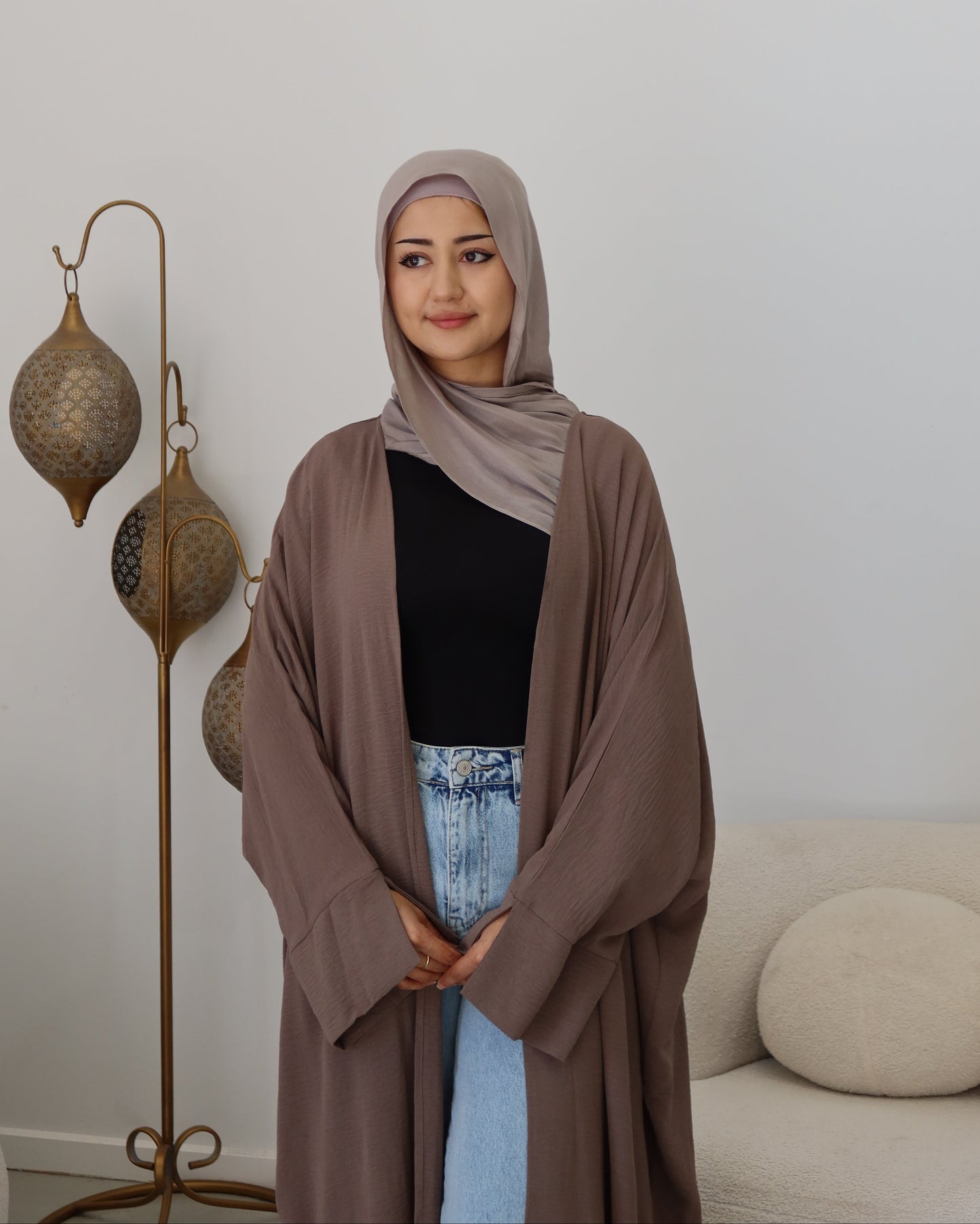Nila Batwing Open Abaya