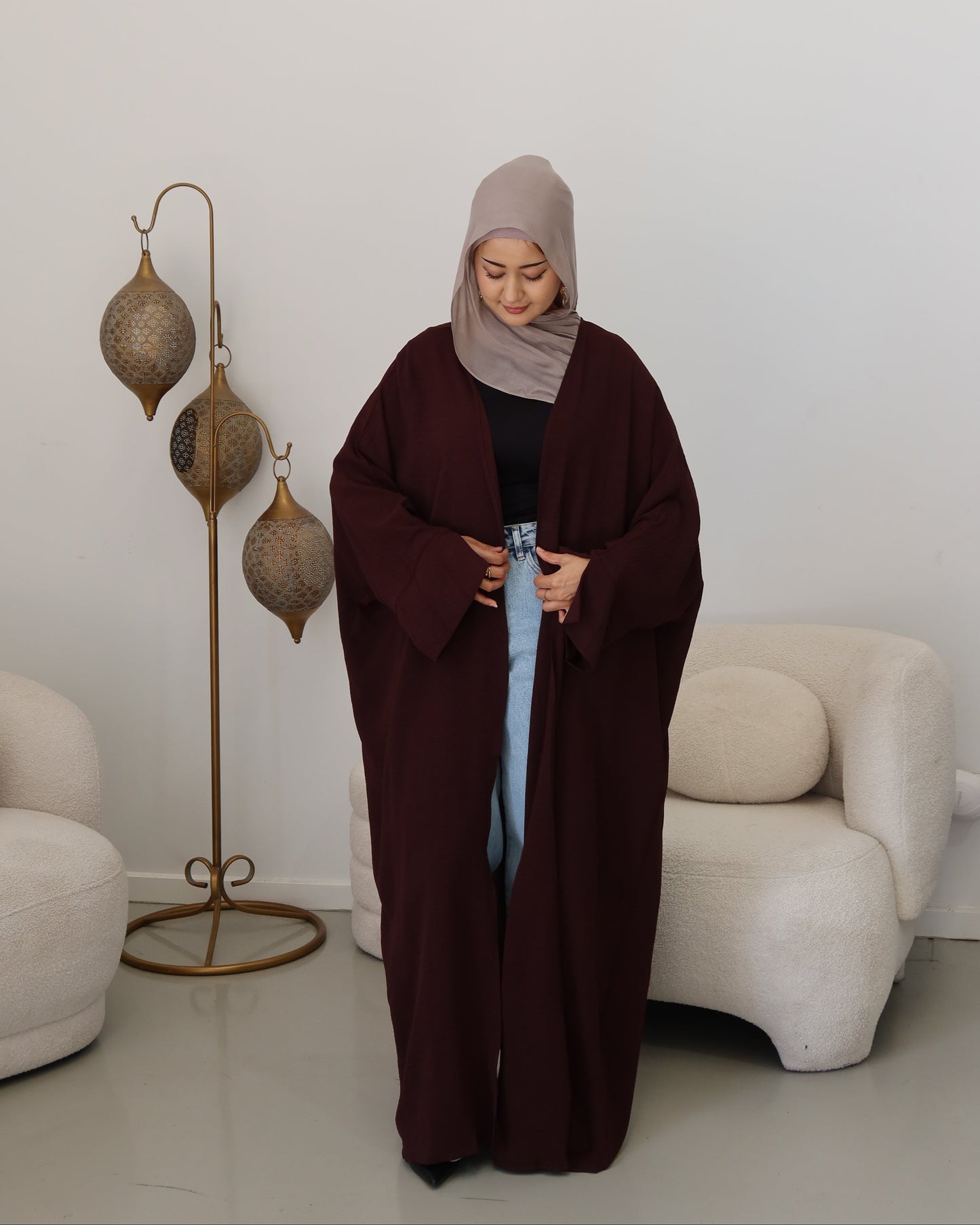 Nila Batwing Open Abaya