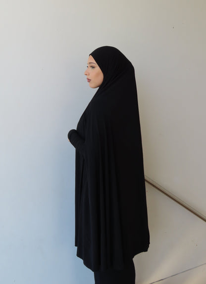 Sleeved Jilbab - Black