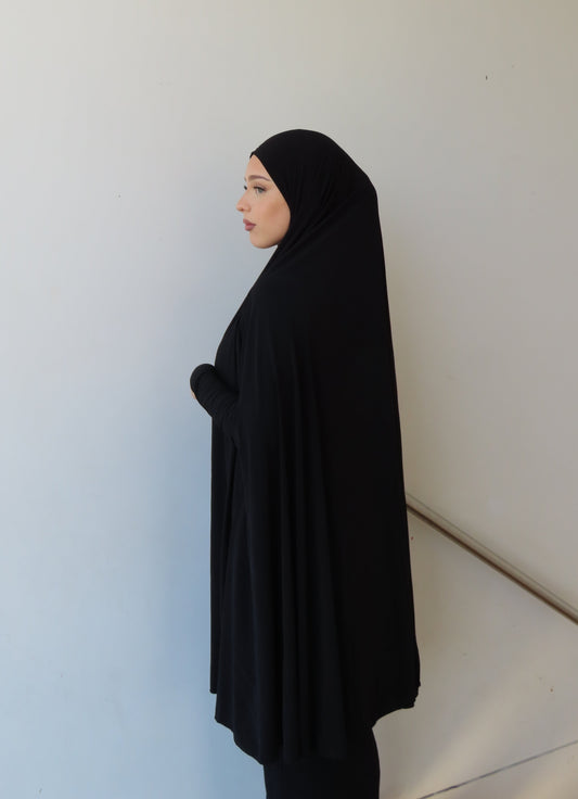 Sleeved Jilbab - Black