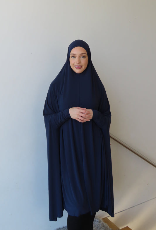 Sleeved Jilbab - Navy