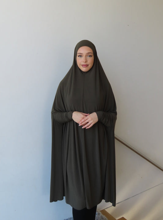 Sleeved Jilbab - Khaki