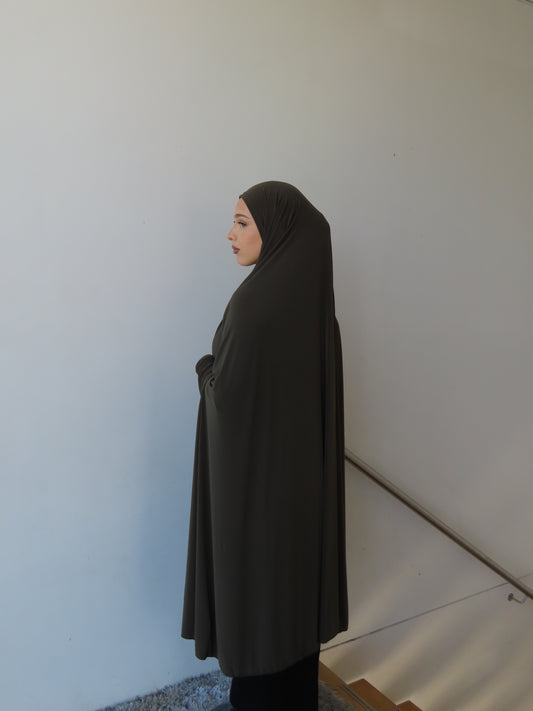 Sleeved Jilbab - Khaki