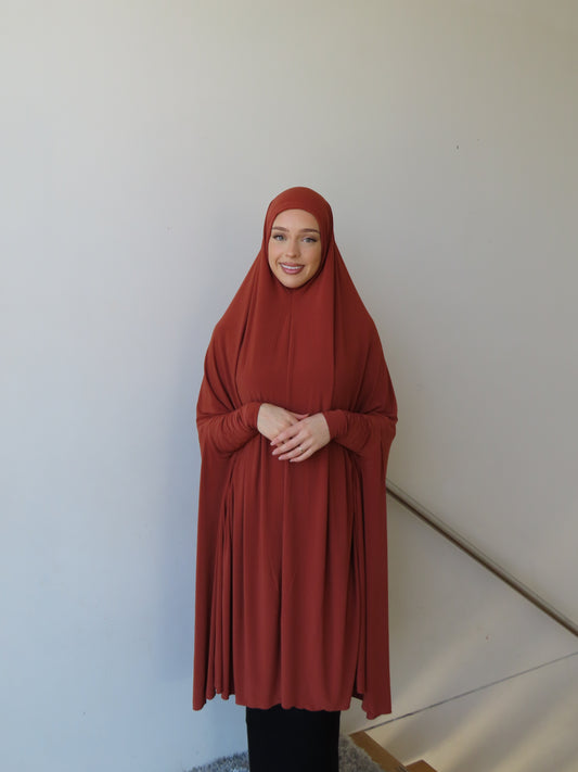 Sleeved Jilbab - Poppy