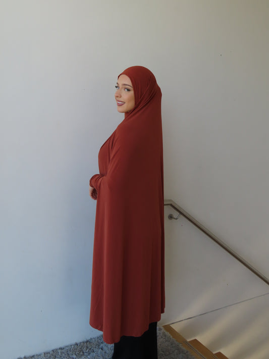 Sleeved Jilbab - Poppy