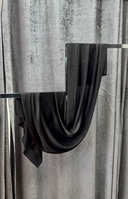 Black Satin Shawl