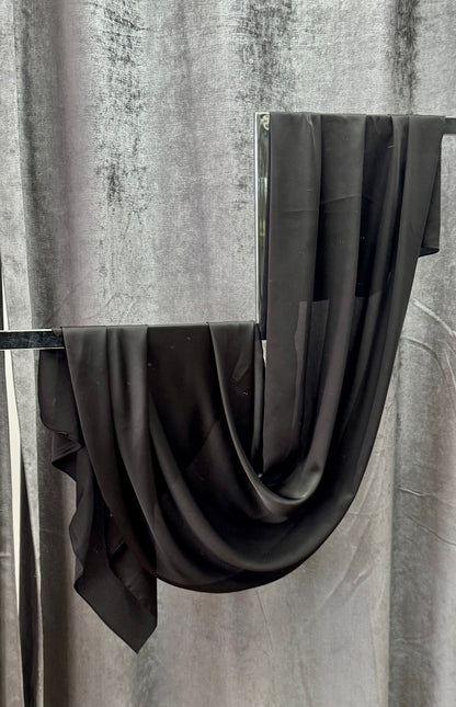 Black Satin Shawl