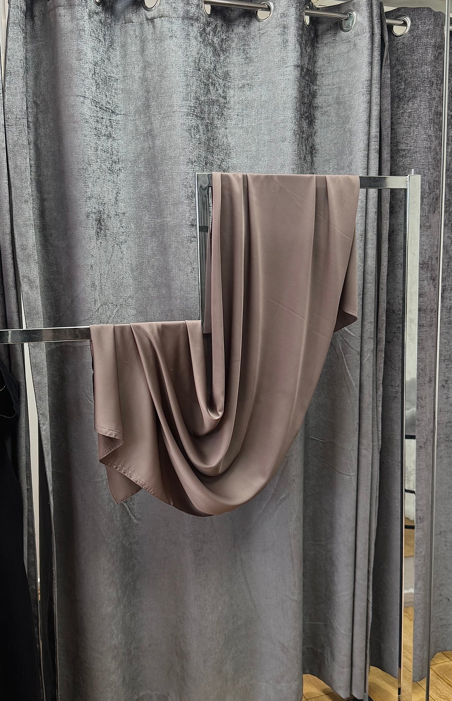 Taupe Satin Shawl