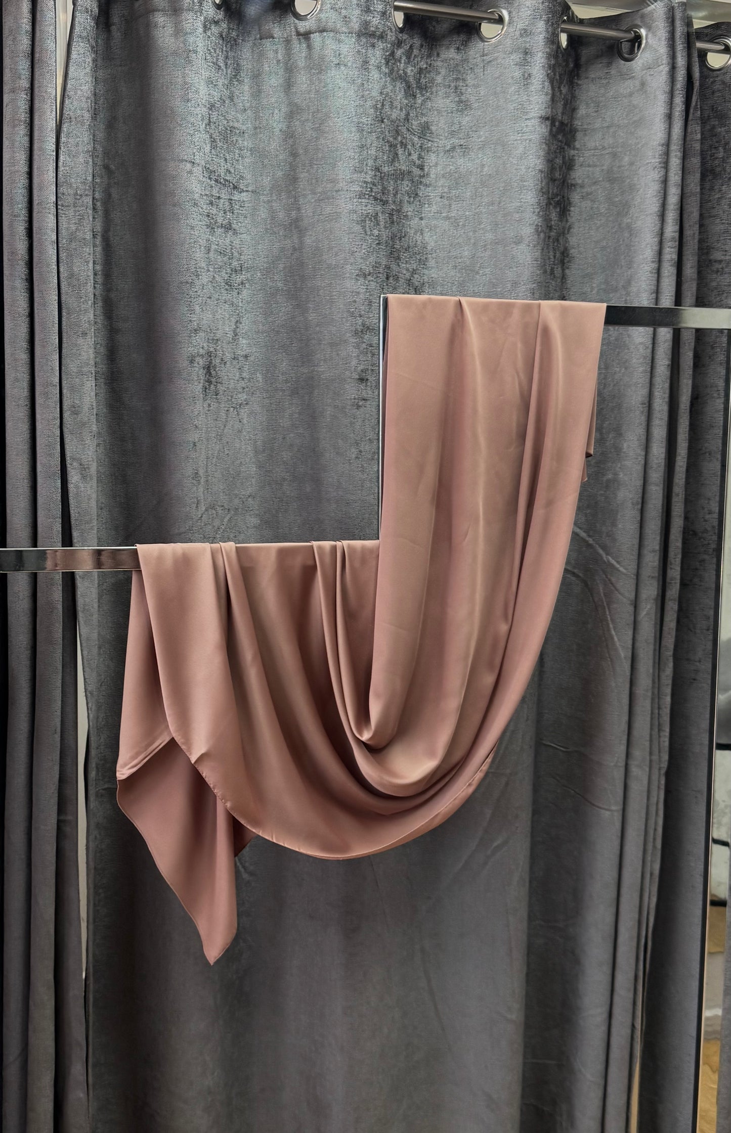 Dusty Pink Satin Shawl