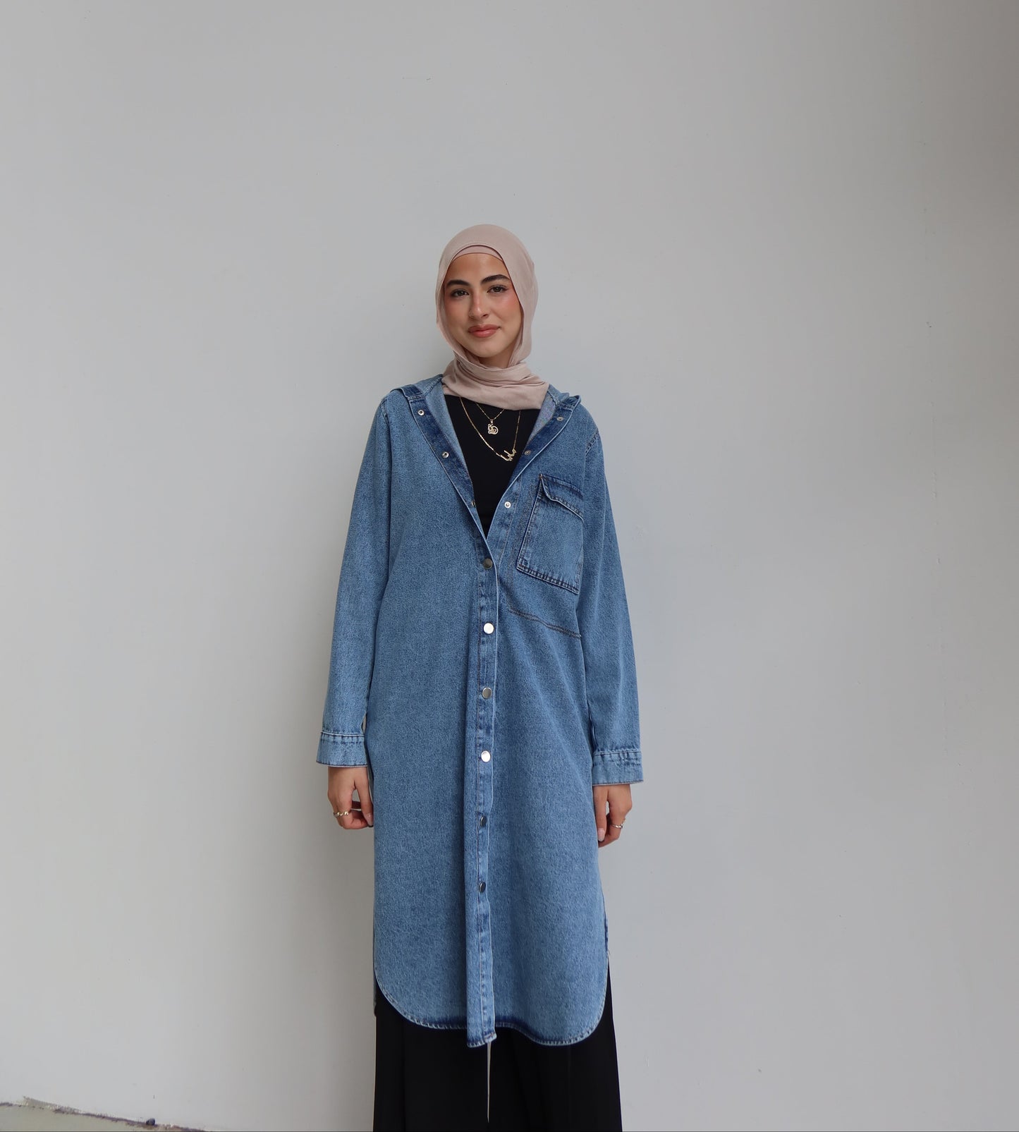 Denim Hooded Jacket