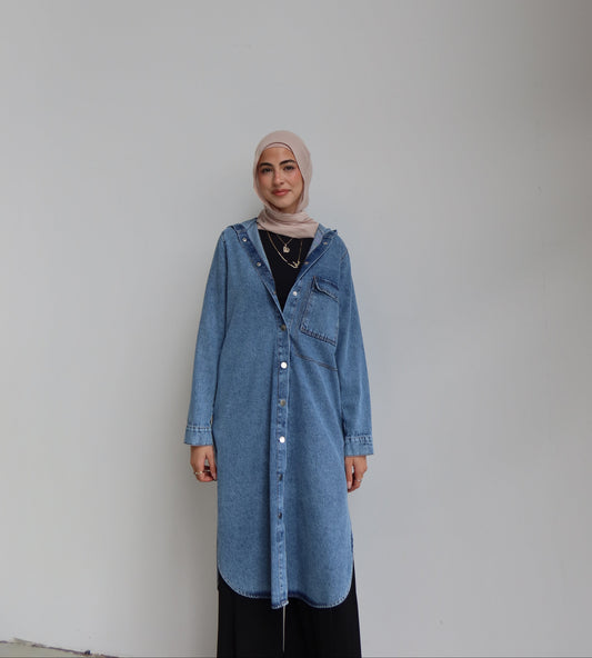 Denim Hooded Jacket