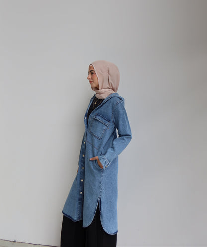 Denim Hooded Jacket