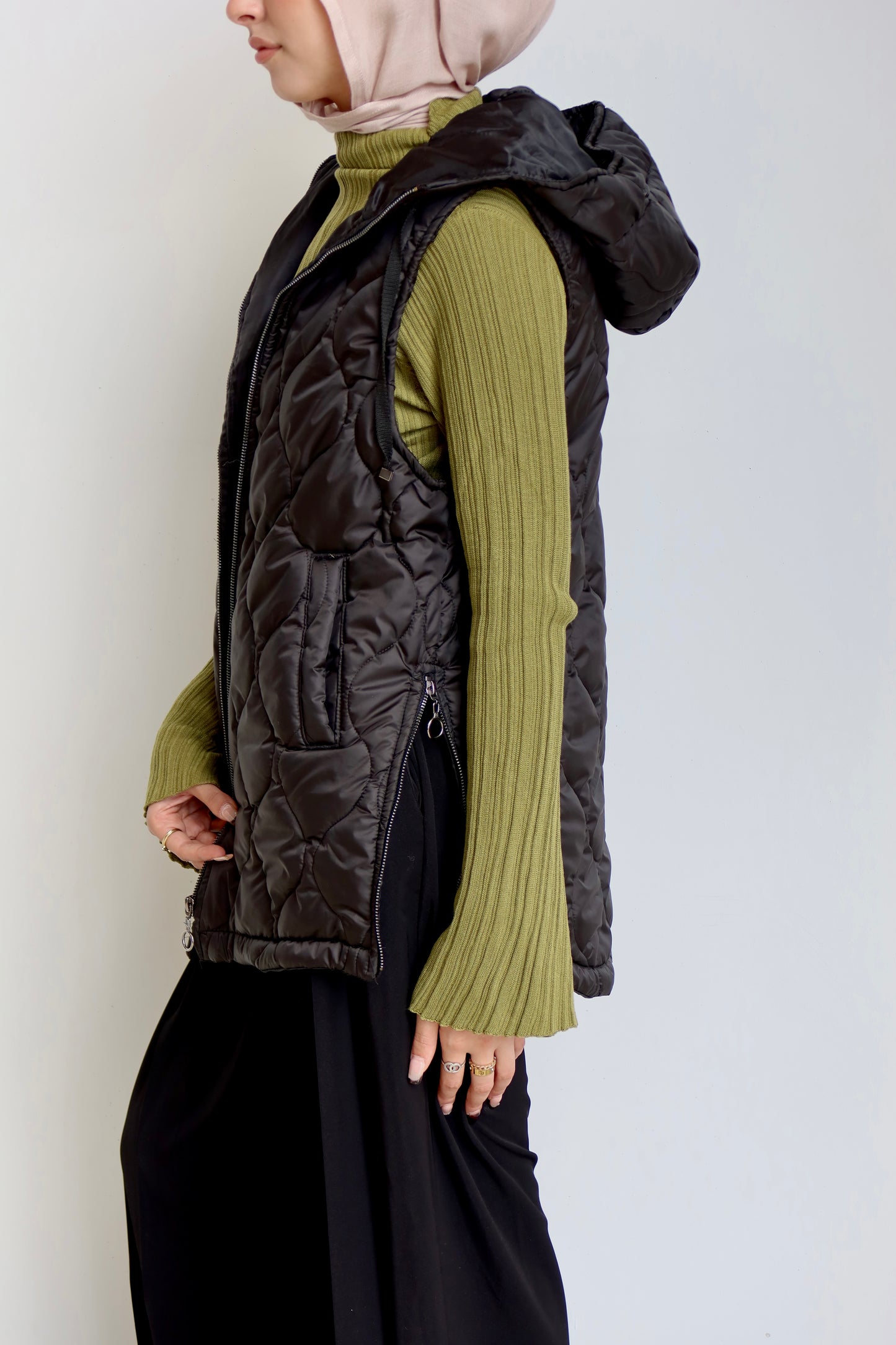 Tri-Zip Puffer Vest