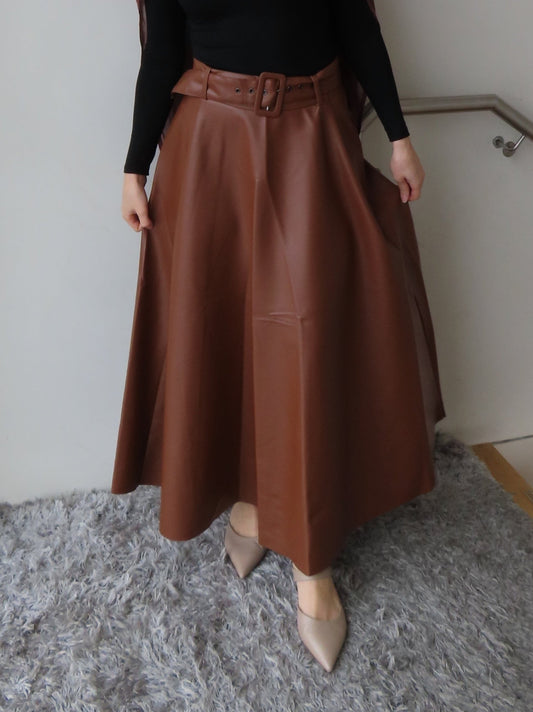 Nila Leather Skirt