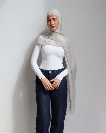 Crinkle Rayon Set-Dove