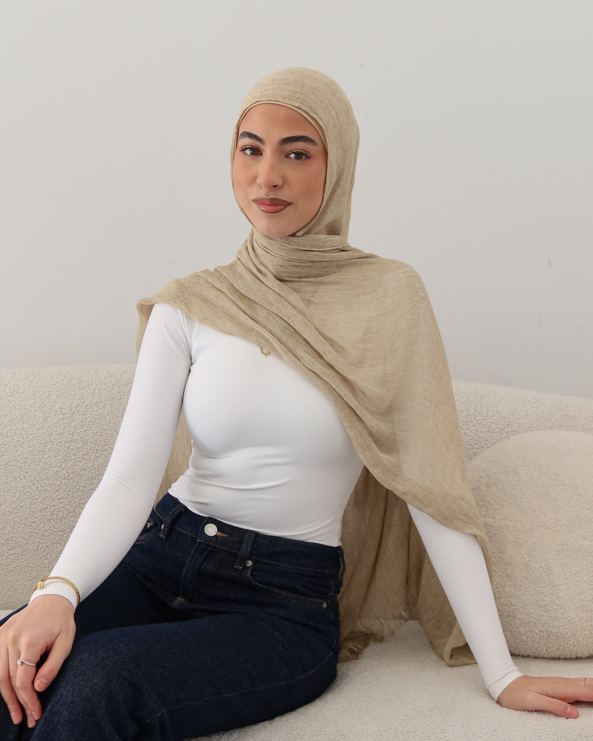 Crinkle Rayon Set-Sand