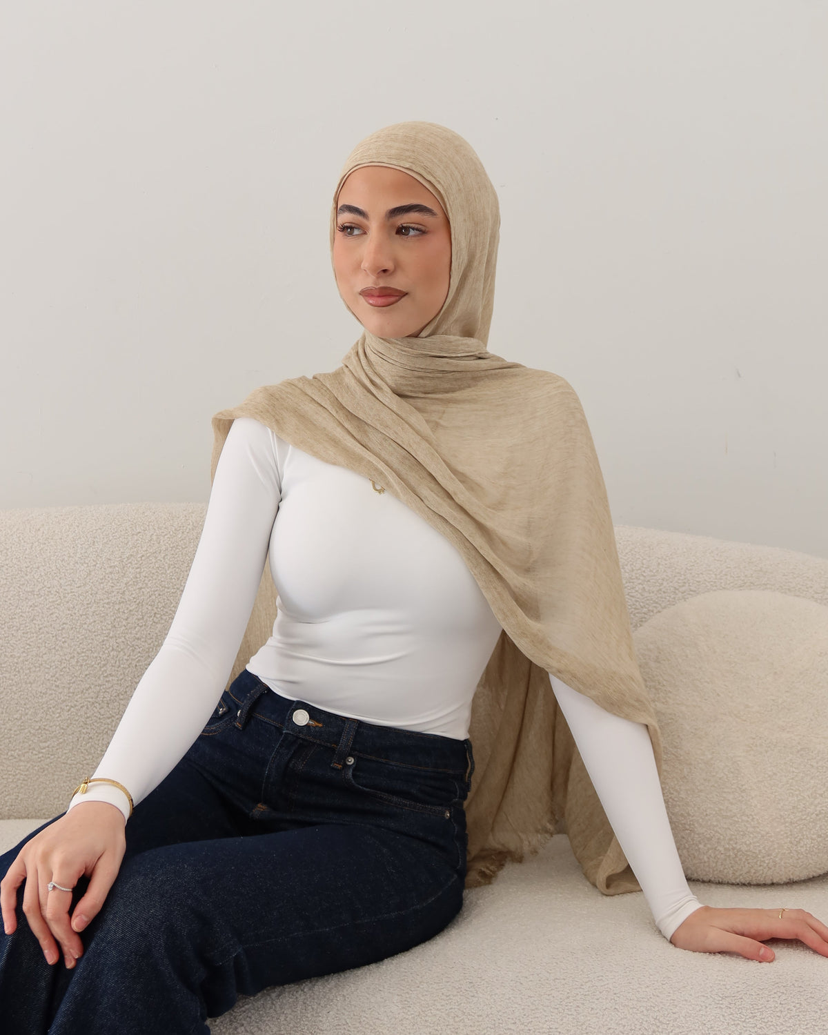 Crinkle Rayon Set-Sand
