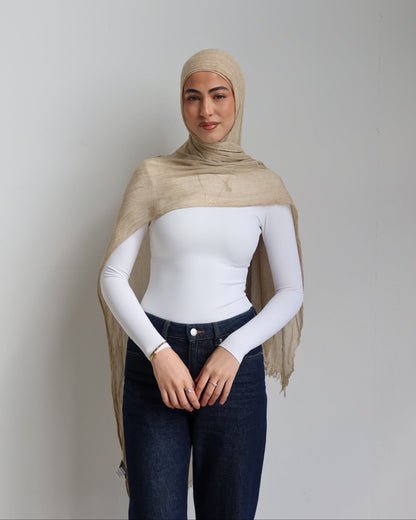 Crinkle Rayon Set-Sand