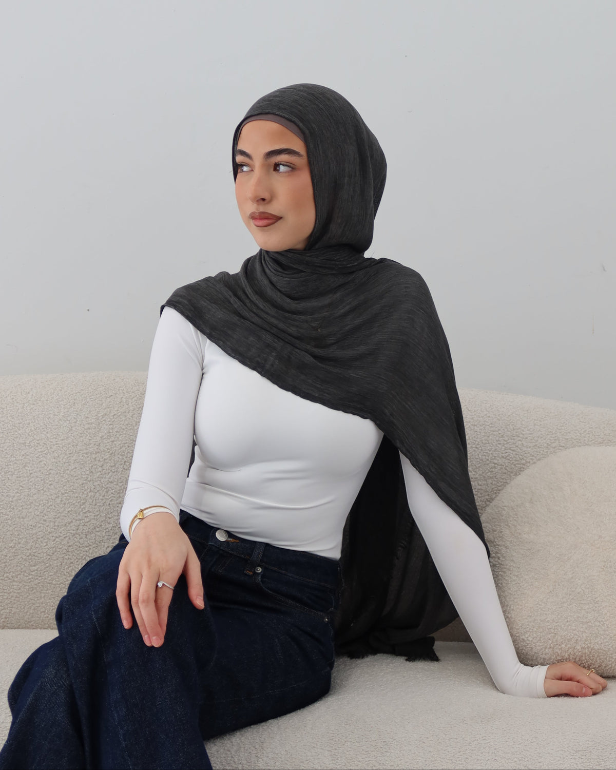 Crinkle Rayon - Charcoal