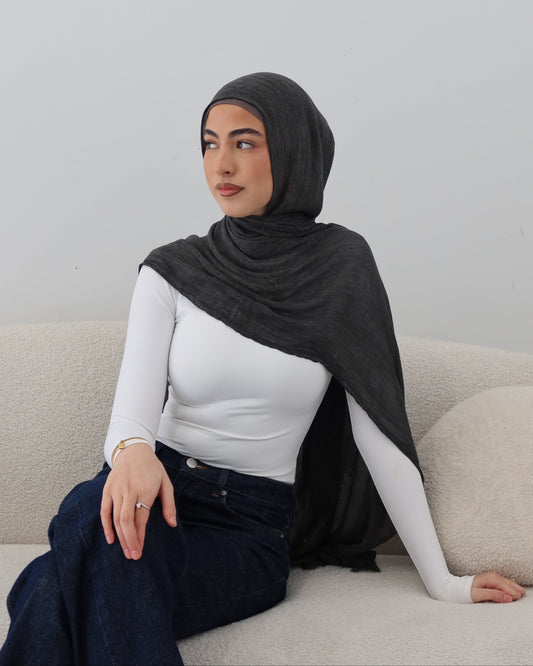 Crinkle Rayon - Charcoal
