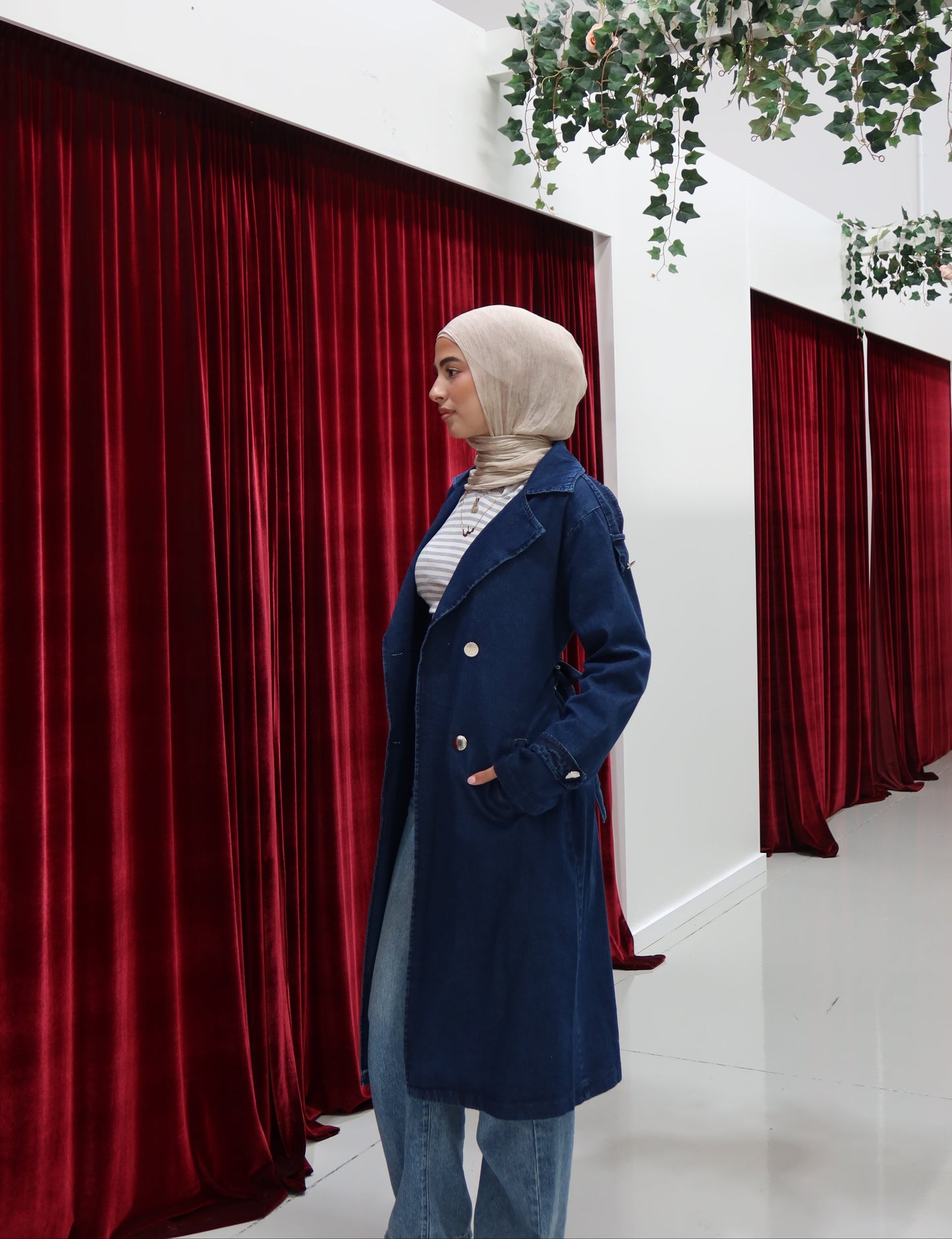 Talia Denim Trench