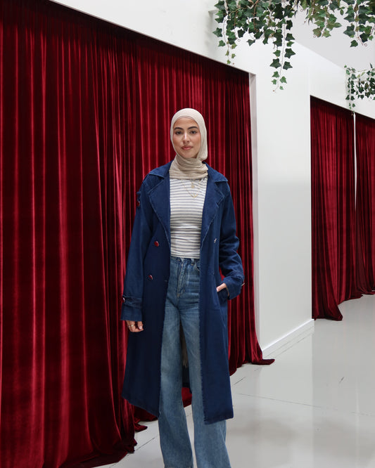 Talia Denim Trench