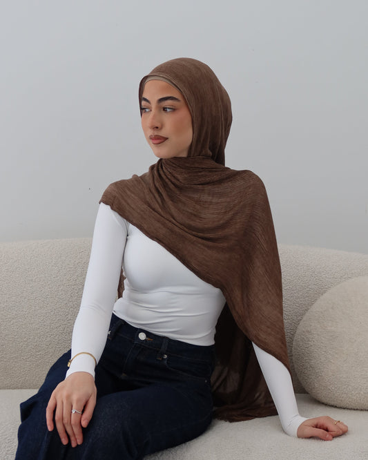 Crinkle Rayon - Brown
