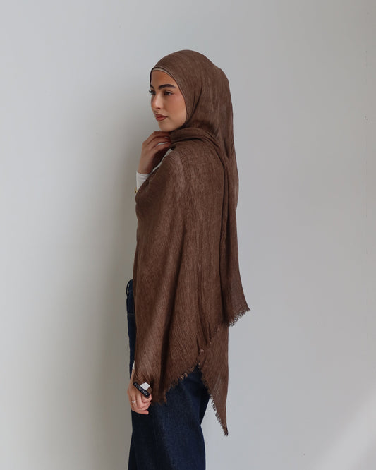 Crinkle Rayon - Brown