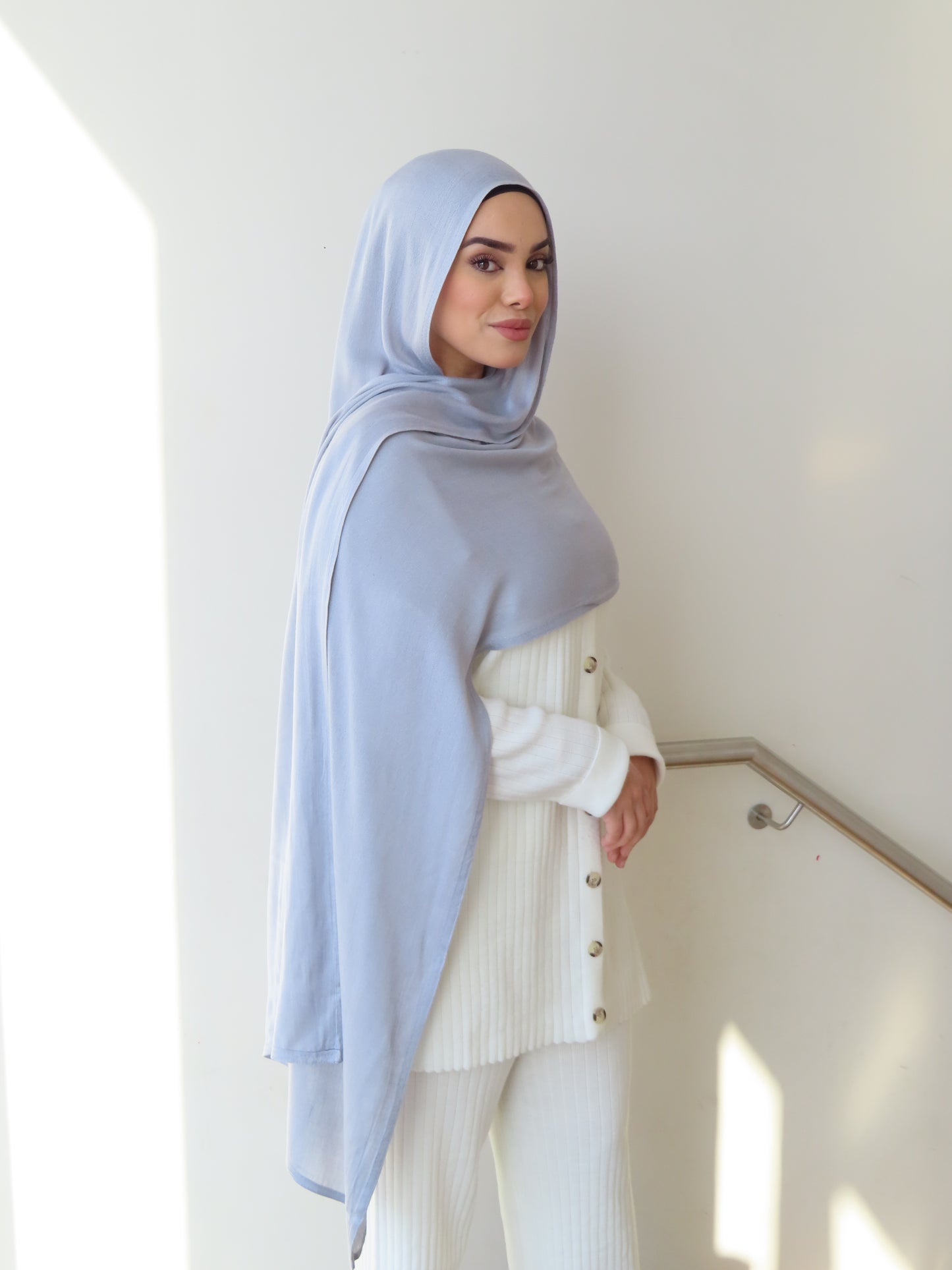 Cotton Shawl - Light Grey