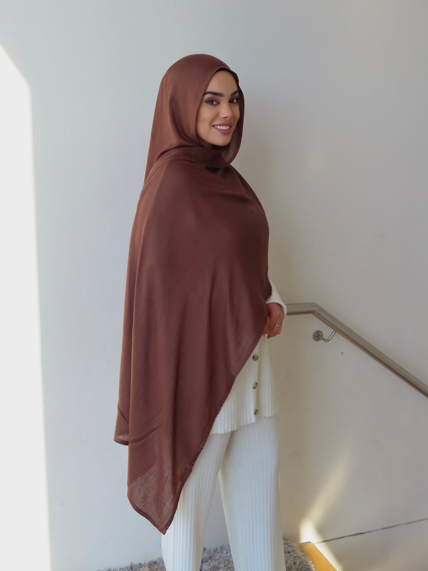 Cotton Shawl - Cocoa