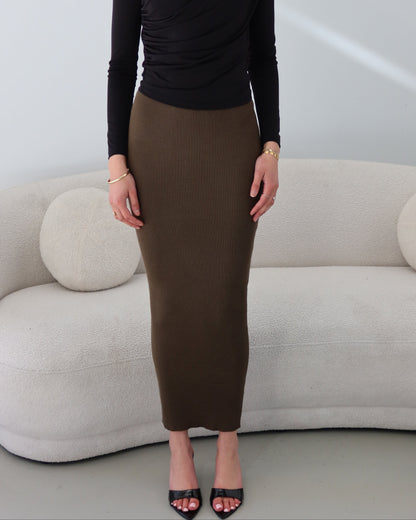 Basic Ribbed Skirt