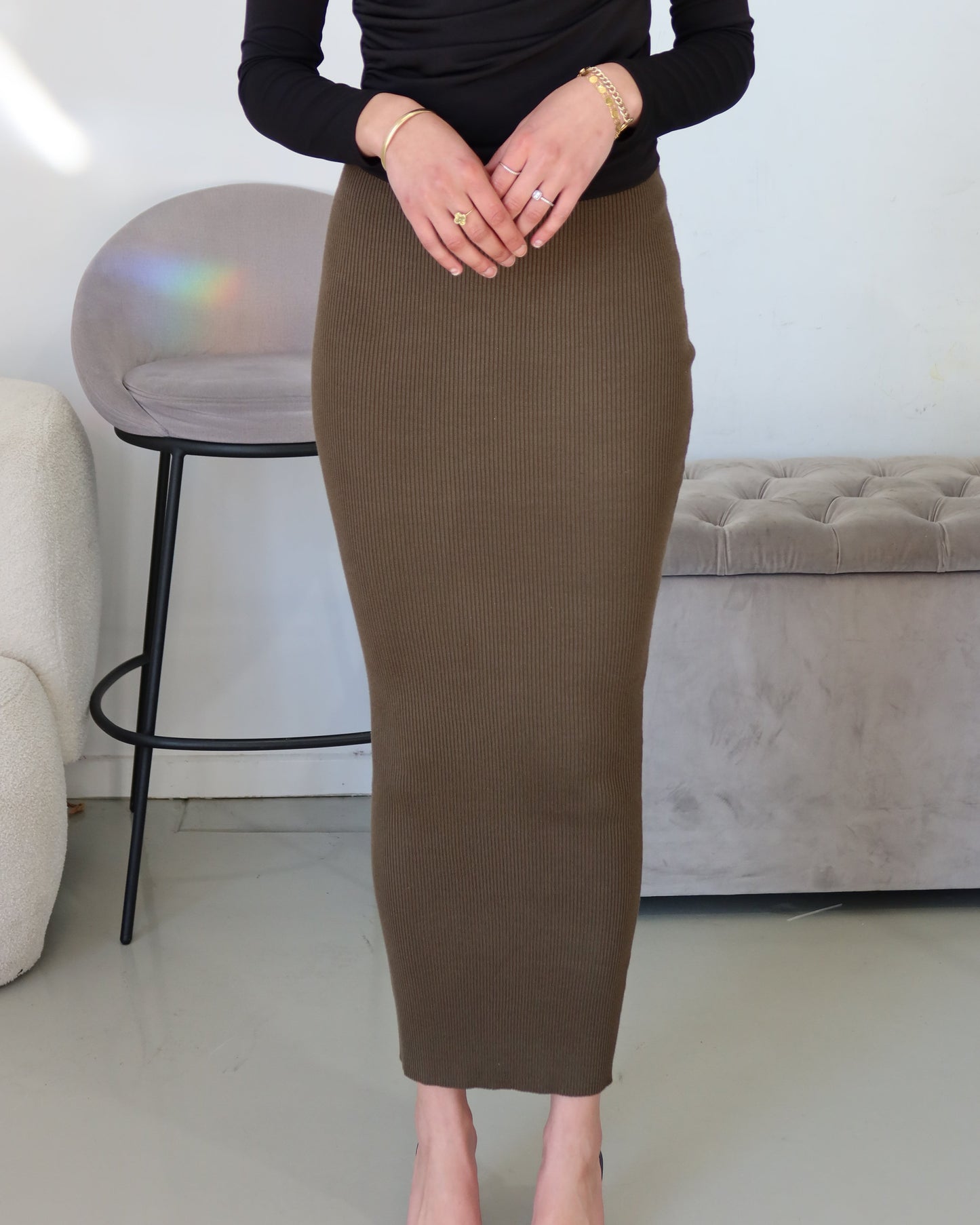 Basic Ribbed Skirt