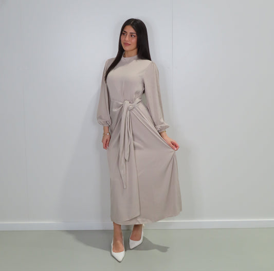 Novie Satin Tie Dress