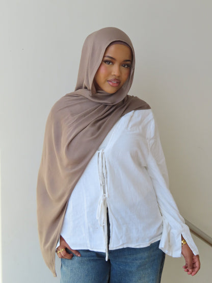 Cotton Shawl - Brown