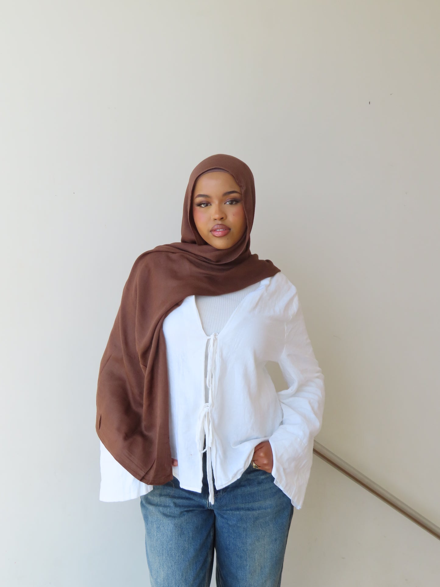 Cotton Shawl - Cocoa