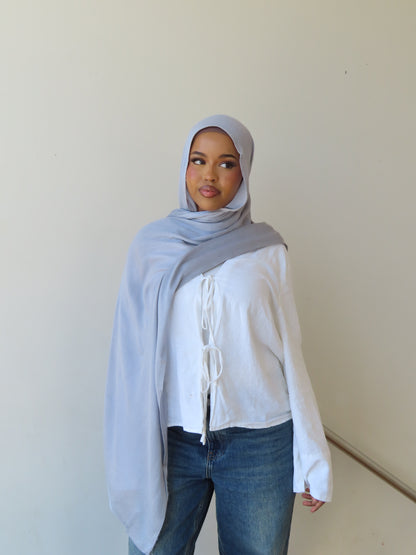 Cotton Shawl - Light Grey