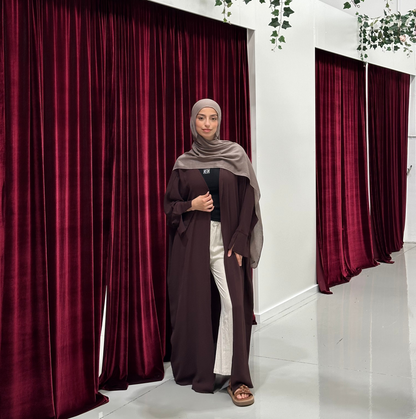 Nila Batwing Open Abaya