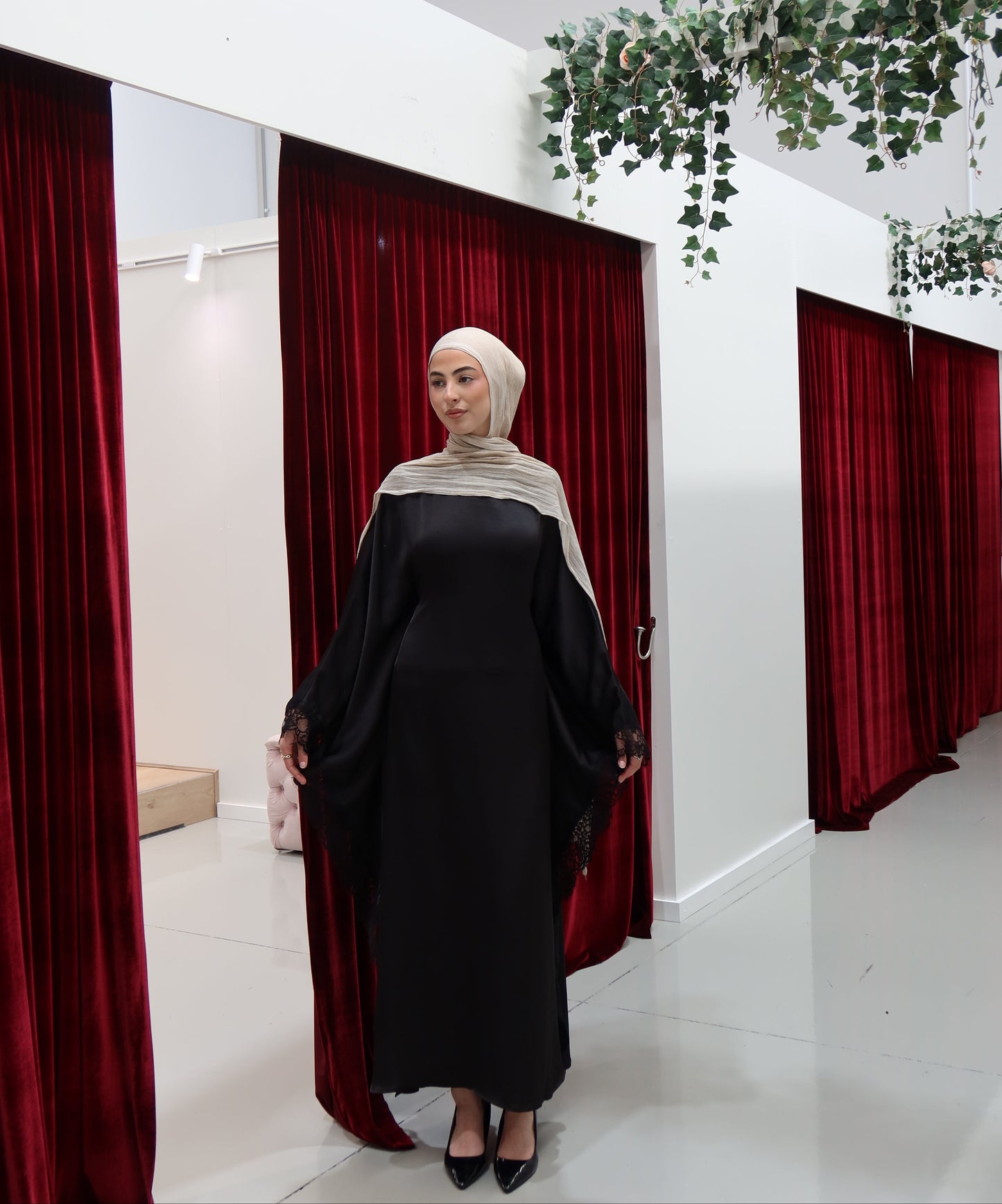 Lace Butterfly Abaya