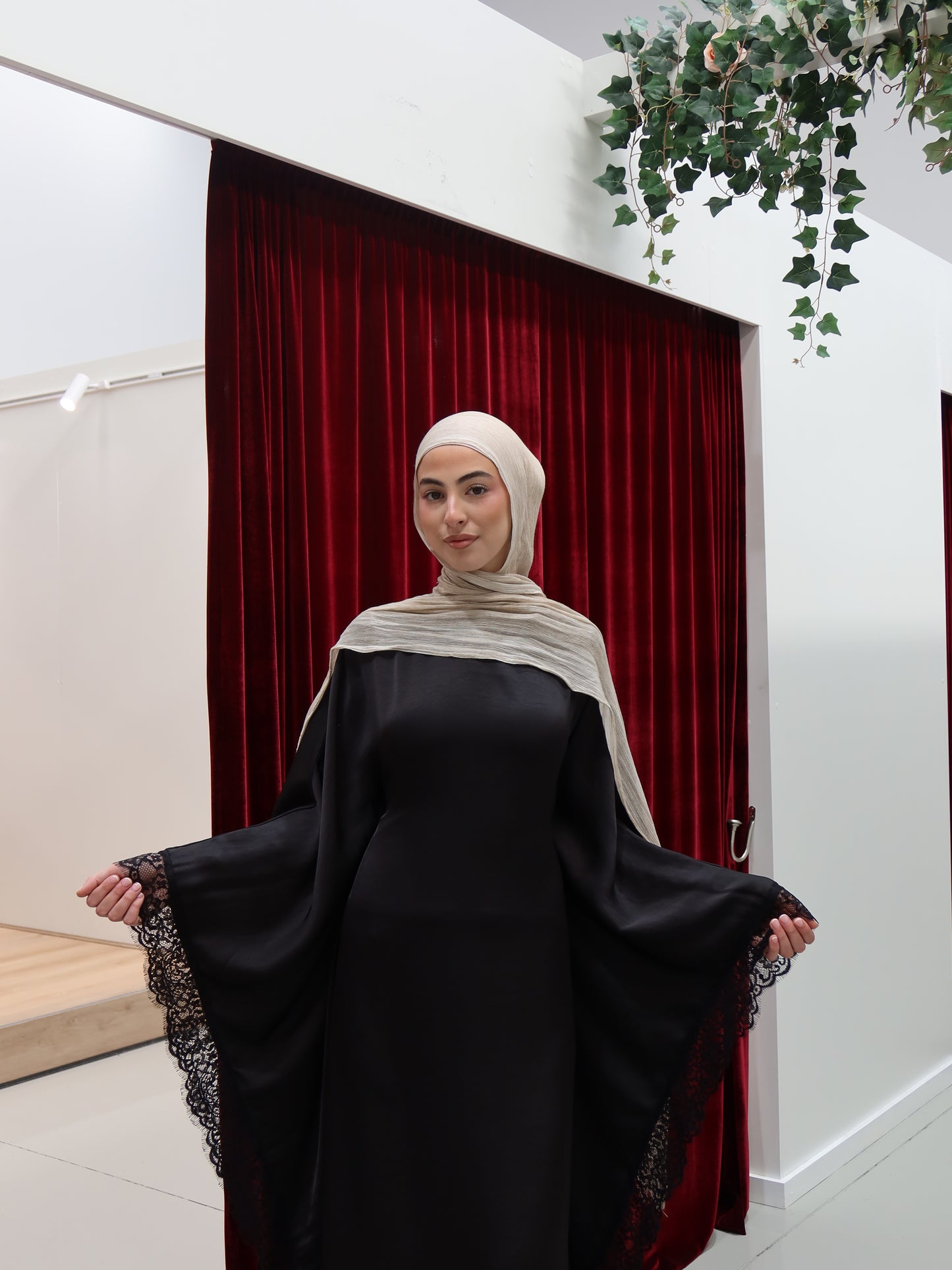 Lace Butterfly Abaya